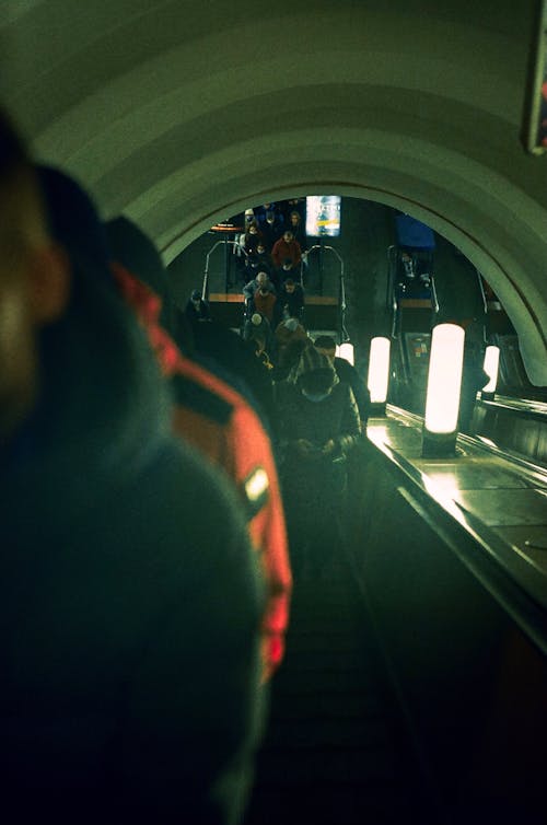 People on an Escalator