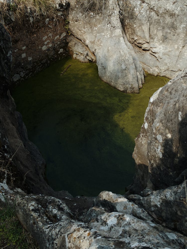 Cave Entrance In Rocks