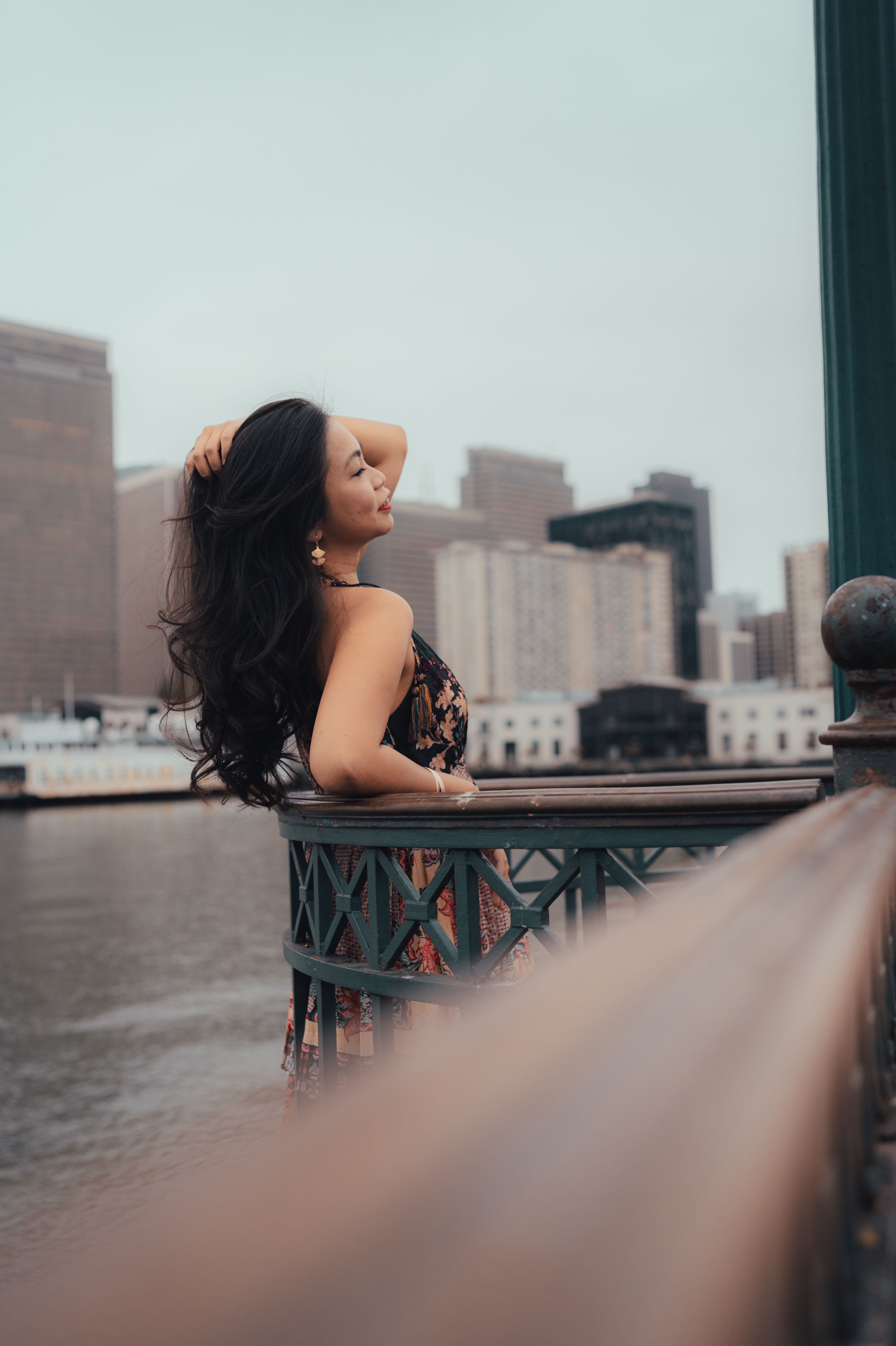 Blond Railing Blonde Woman behind Railing · Free Stock Photo