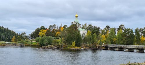 Free stock photo of autumn, church tower, cloister