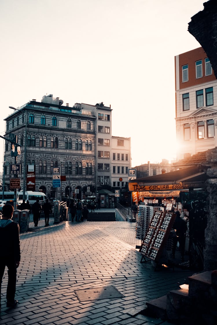 Busy City Square 