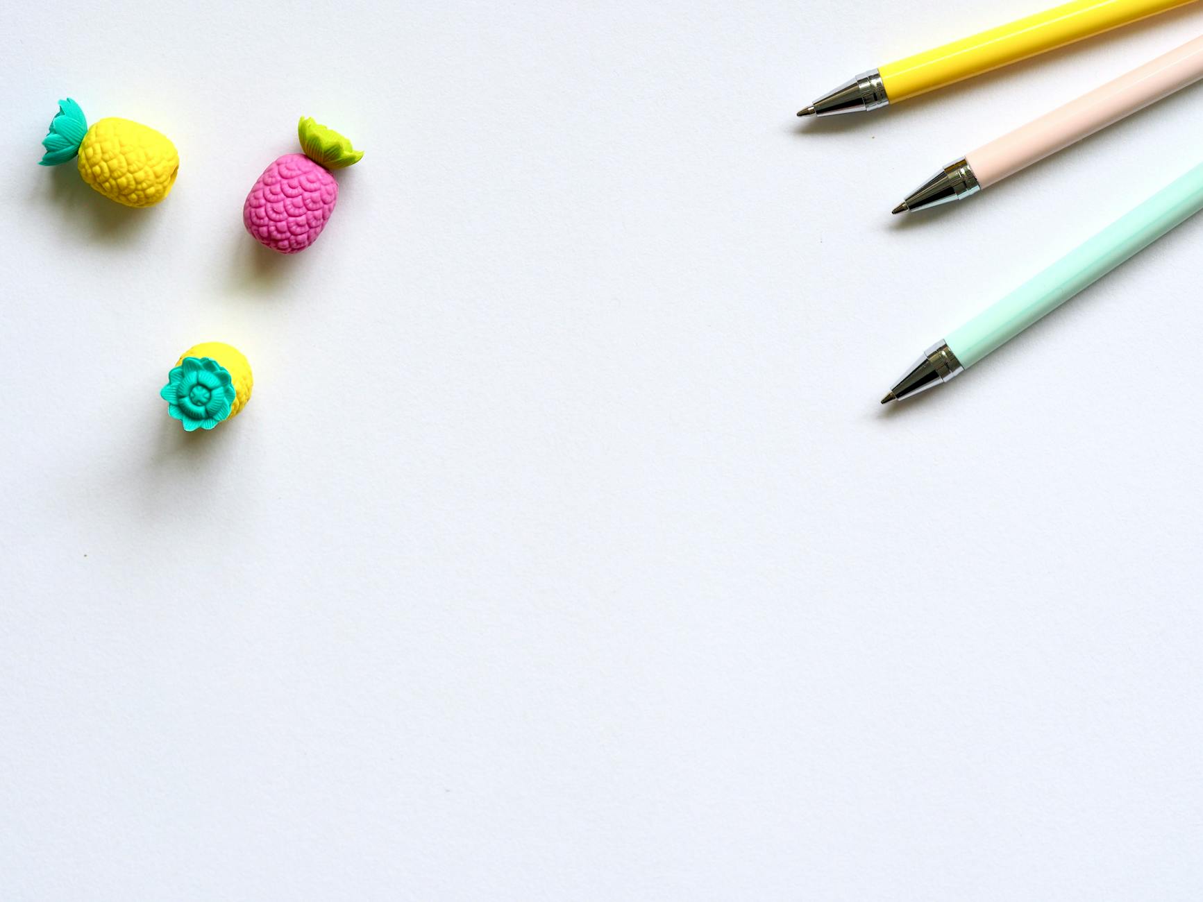 Photo of Three Assorted-color Pencils · Free Stock Photo