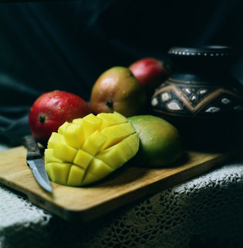 Fruit on a Cutting Board 