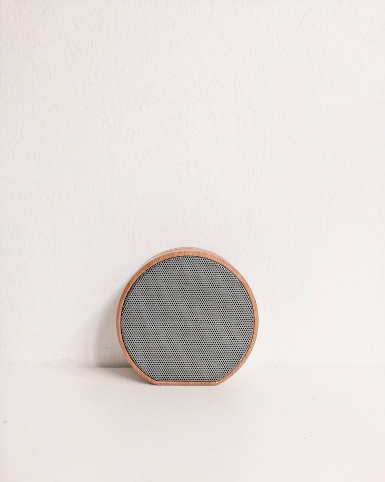 A Wireless Speaker On A White Background