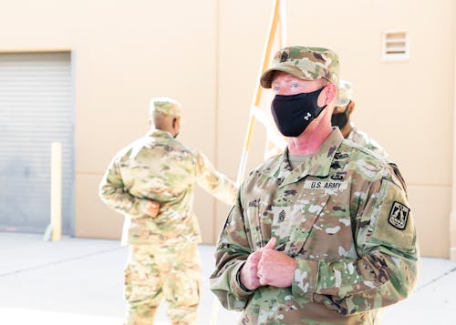 Soldiers Wearing Masks