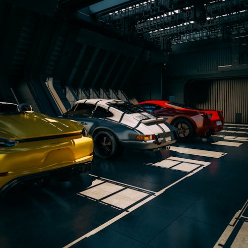 Free Yellow and Black Sports Car Stock Photo