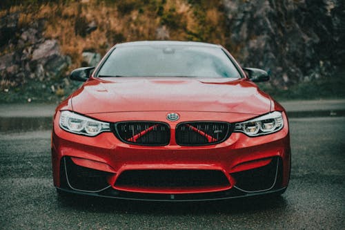 Red BMW M4 