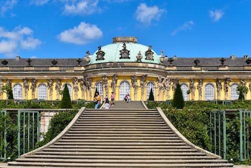 The Facade of the Sanssouci Palace Potsdam Germany