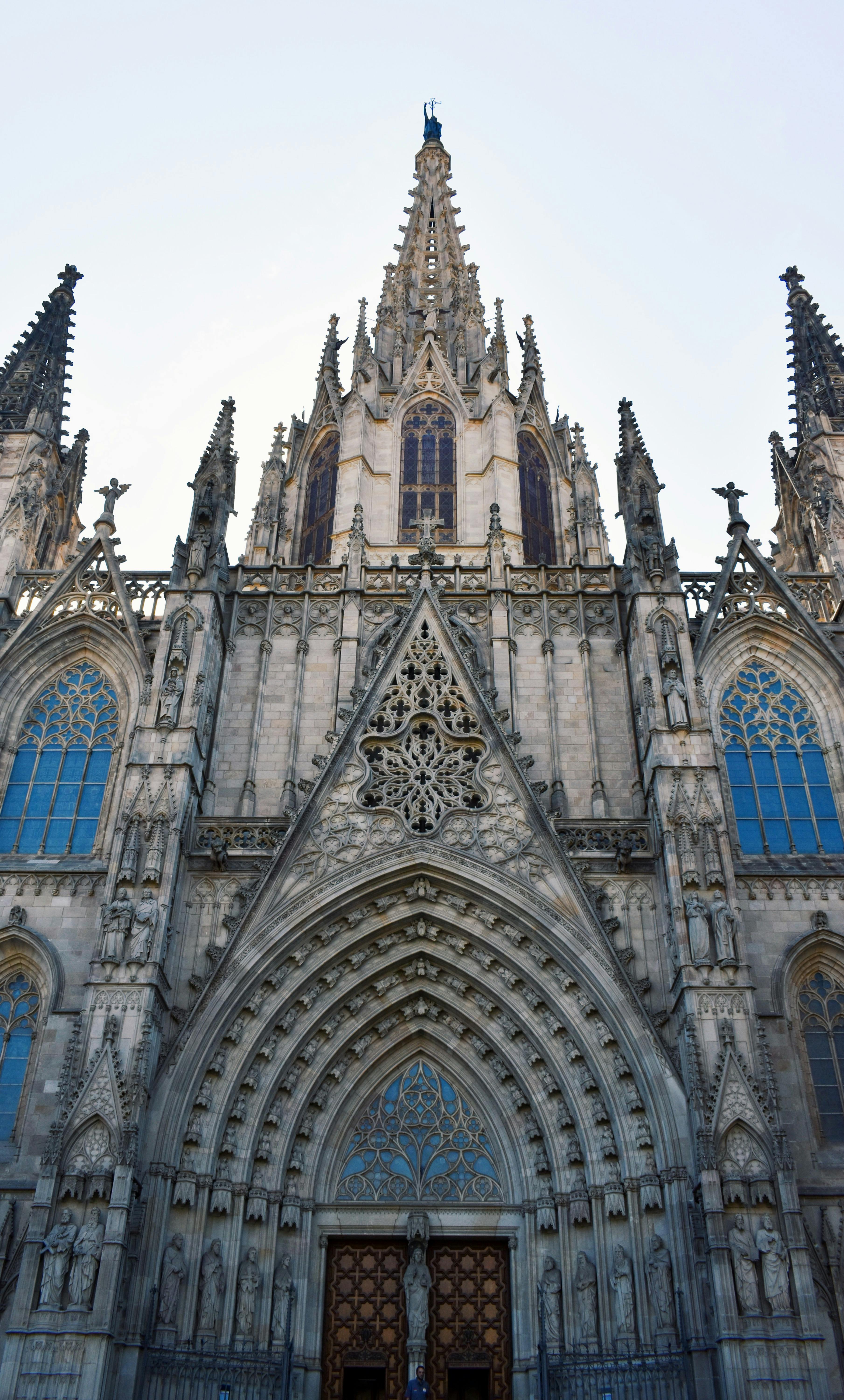 front view of the archdiocese of barcelona in spain