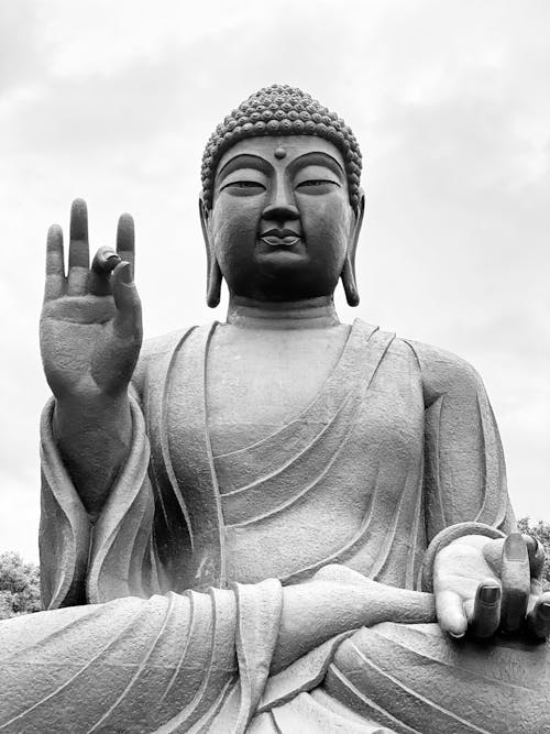 Gratis Fotos de stock gratuitas de blanco y negro, Buda, escala de grises Foto de stock