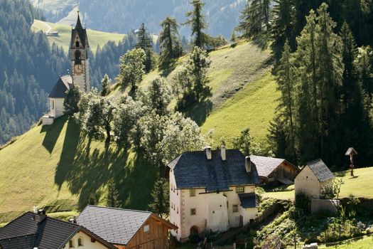 Village in Italian Dolomites, La Vale