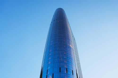 Low-Angle Shot of a High Rise Glass Building