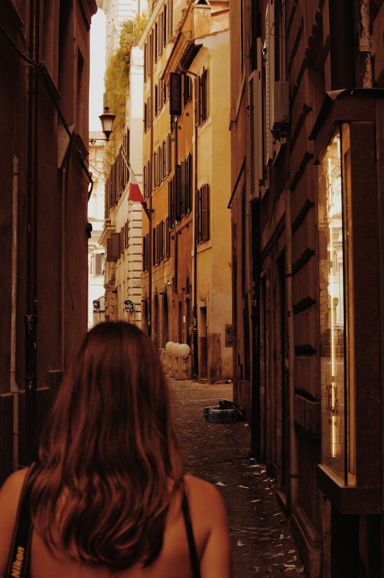 A Woman In An Alleyway 