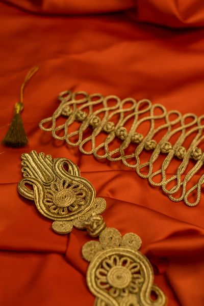 Gold-thread (zardozi) embroidery