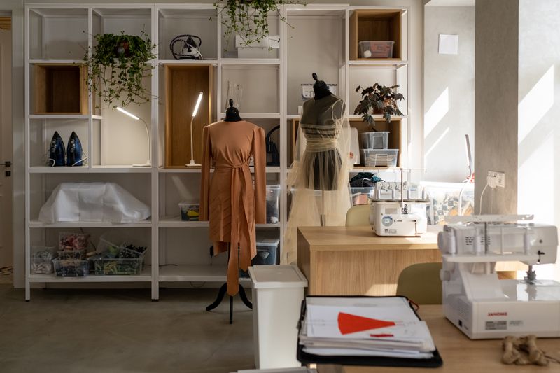 A making studio with forms, benches and shelving &mdash; photo by Ron Lach on Pexels