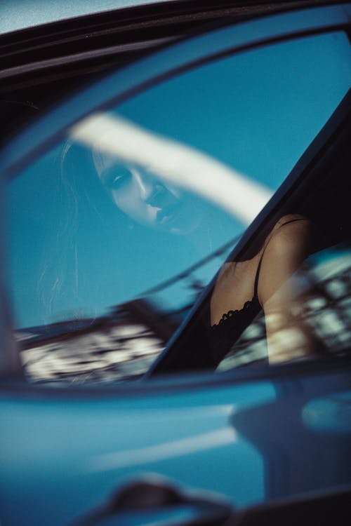 Woman inside a Car