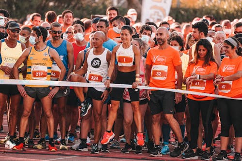 Group of People gathered for Marathon 