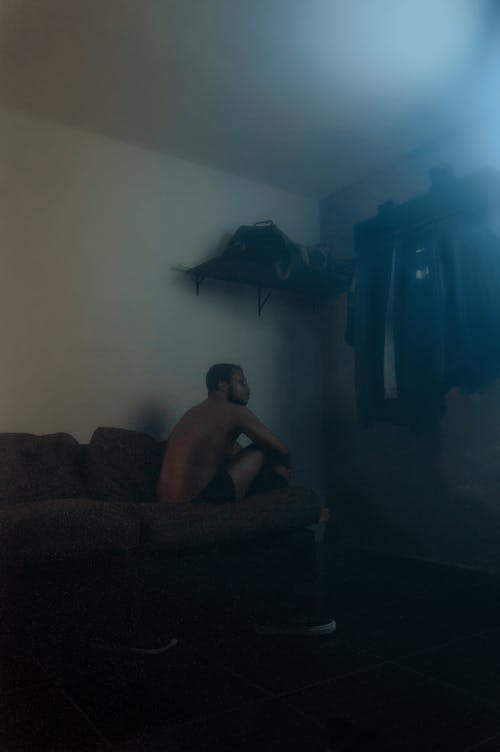 Free stock photo of black man, loneliness, smoke