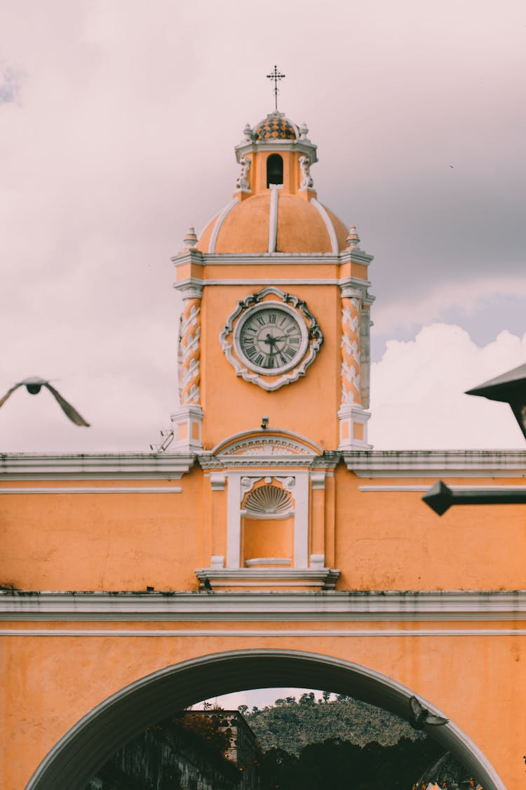 An Orange Church Building