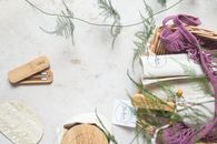 Brown Woven Basket on White Table