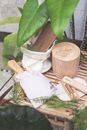 White Textile on Brown Wooden Table