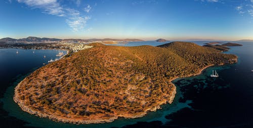 ドローン撮影, 島, 海の無料の写真素材