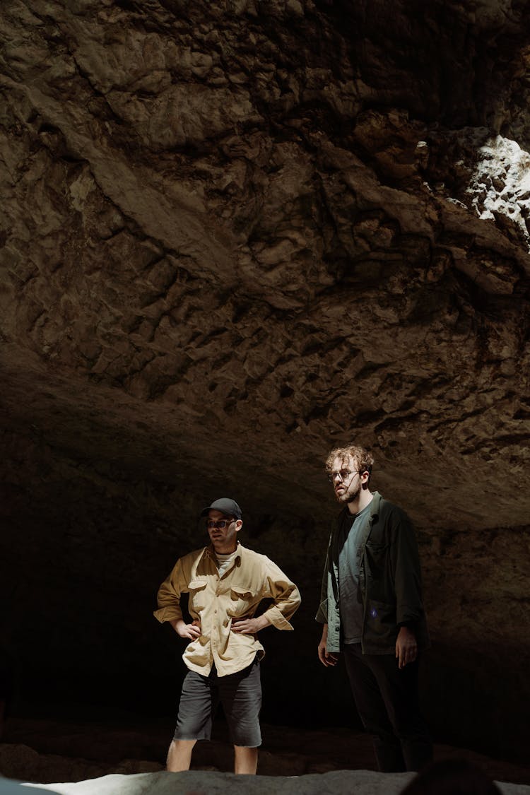 Men Inside A Cave