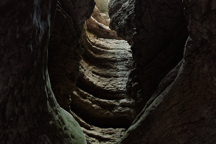 Close Up Shot Of A Cave