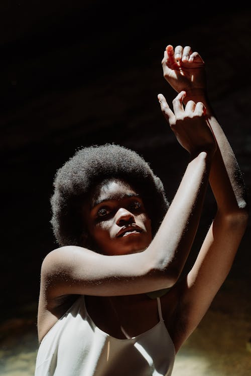 Безкоштовне стокове фото на тему «афро волосся, афро-американська жінка, вертикальні постріл»