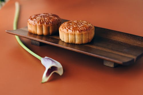 Mooncakes and a Calla Lily Flower