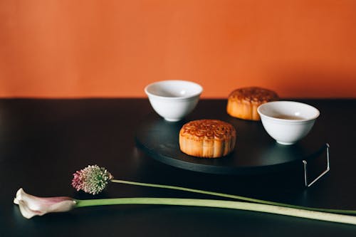 Teacups and Mooncakes on Tray