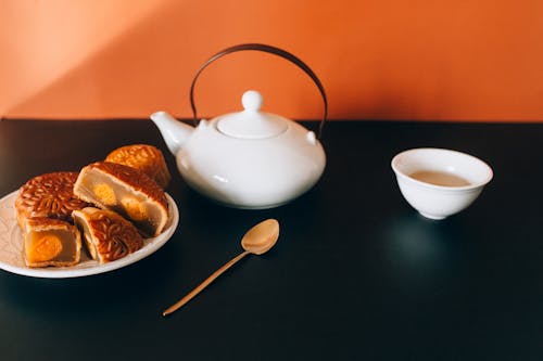 Mooncakes on a Saucer and a Cup of Tea