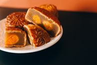 Brown and White Heart Shaped Pastry on White Ceramic Plate