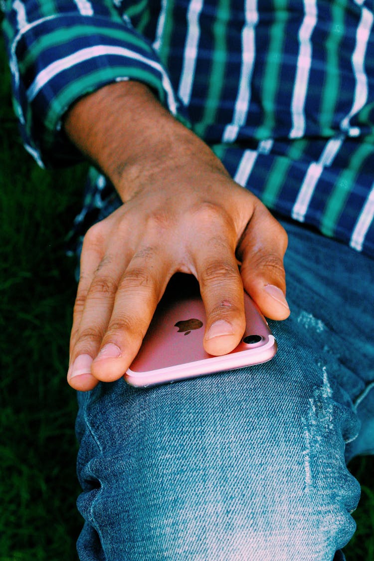 Man Holding Smartphone