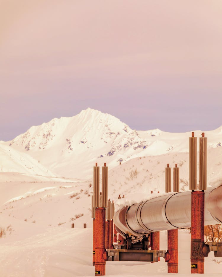 Industrial Pipelines In Desert