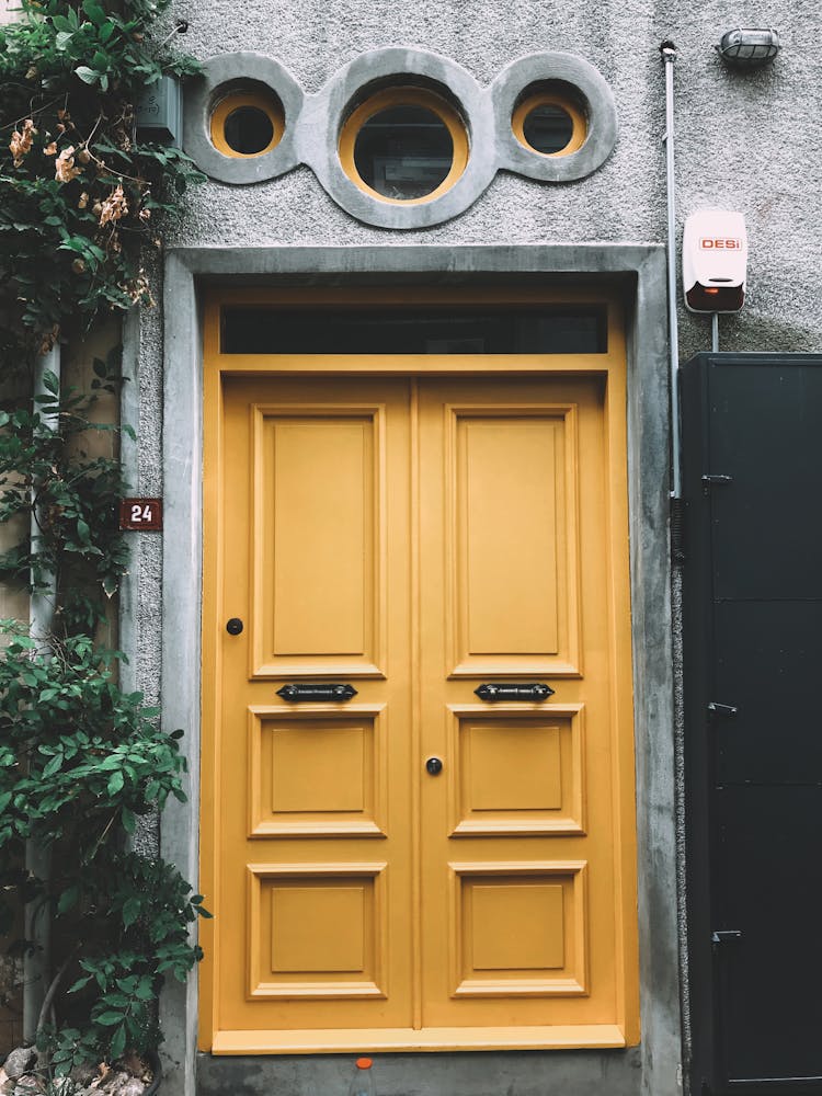 Building With Yellow Door