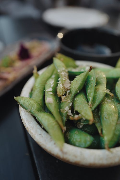 Legumes on White Ceramic Bowl