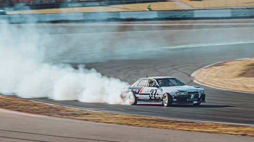 Smoke Coming from a Race Car