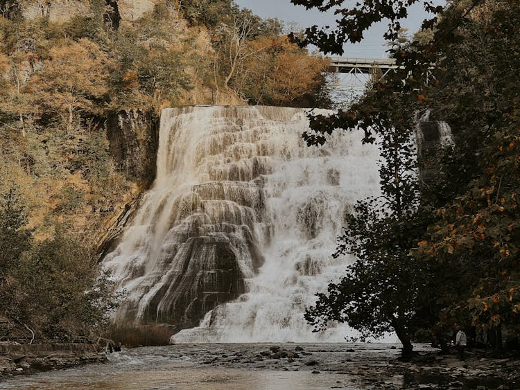 Waterfall On River