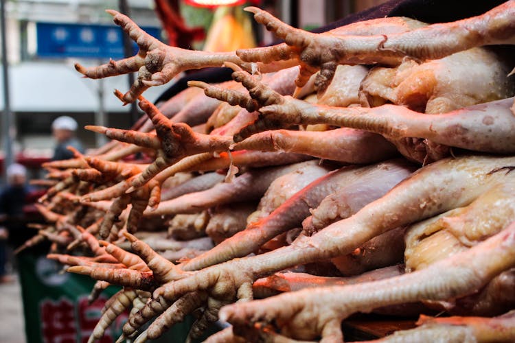 Fresh Chicken In A Wet Market 