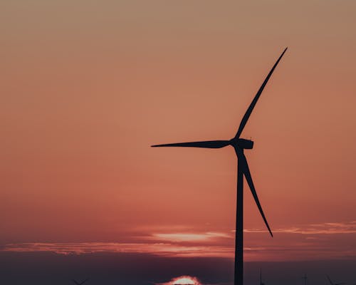 Silhouette of Windmill during Dusk