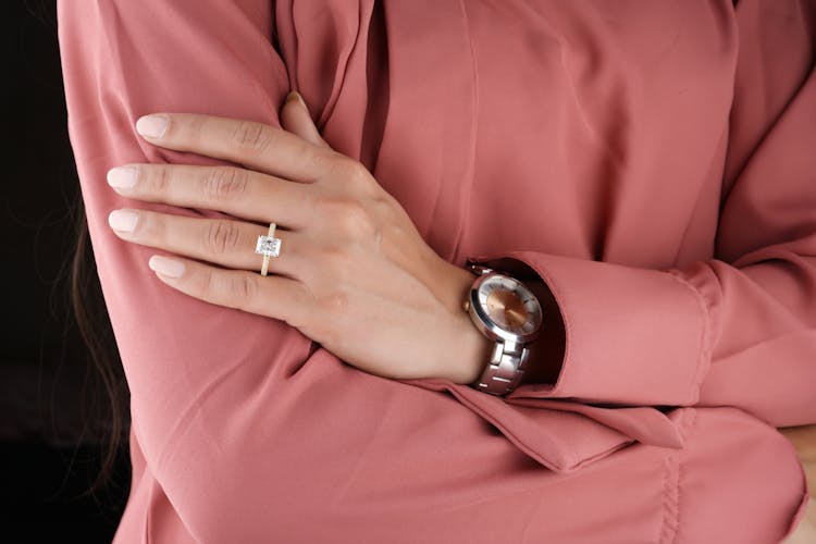 Close-up Photo Of Diamond Ring In A Person's Hand