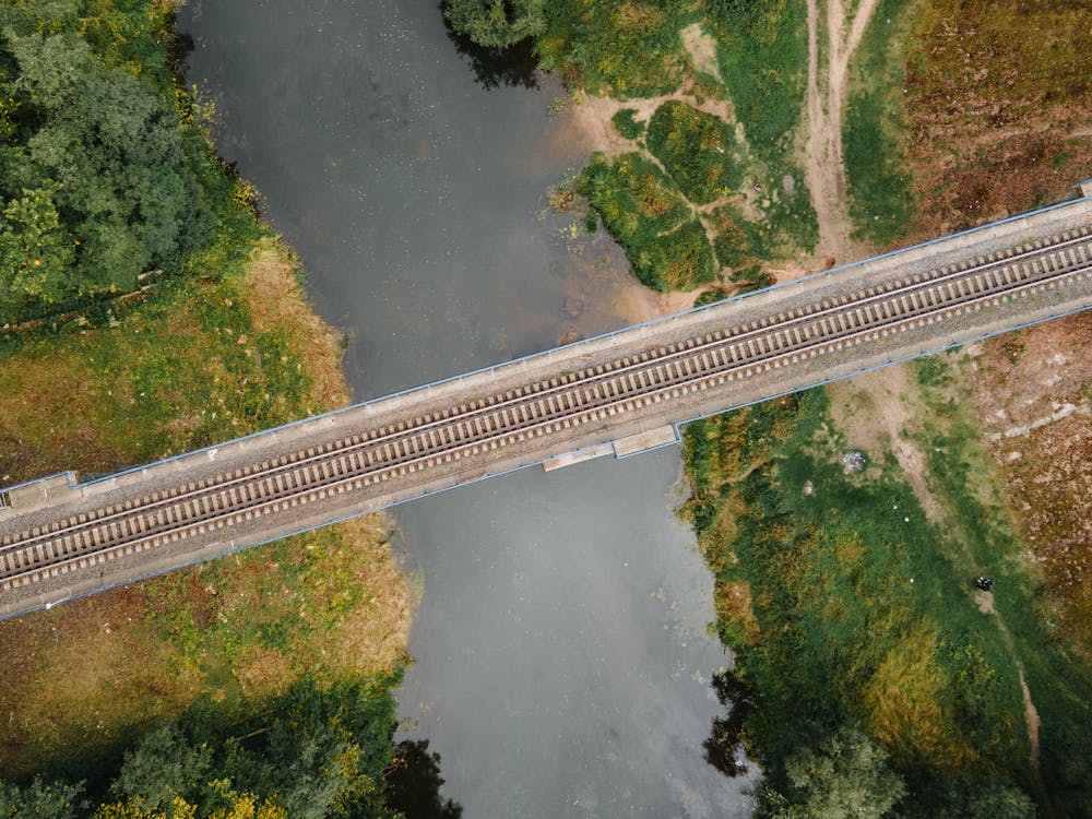 High Angle Drone Shot Of Truck Crossing Pecos River Bridge Stock Photo -  Download Image Now - iStock