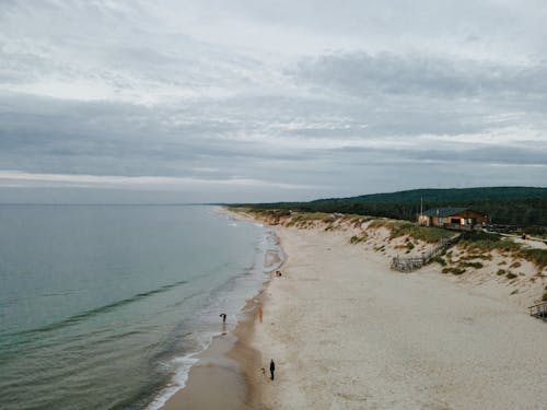 Бесплатное стоковое фото с Аэрофотосъемка, Балтийское море, берег