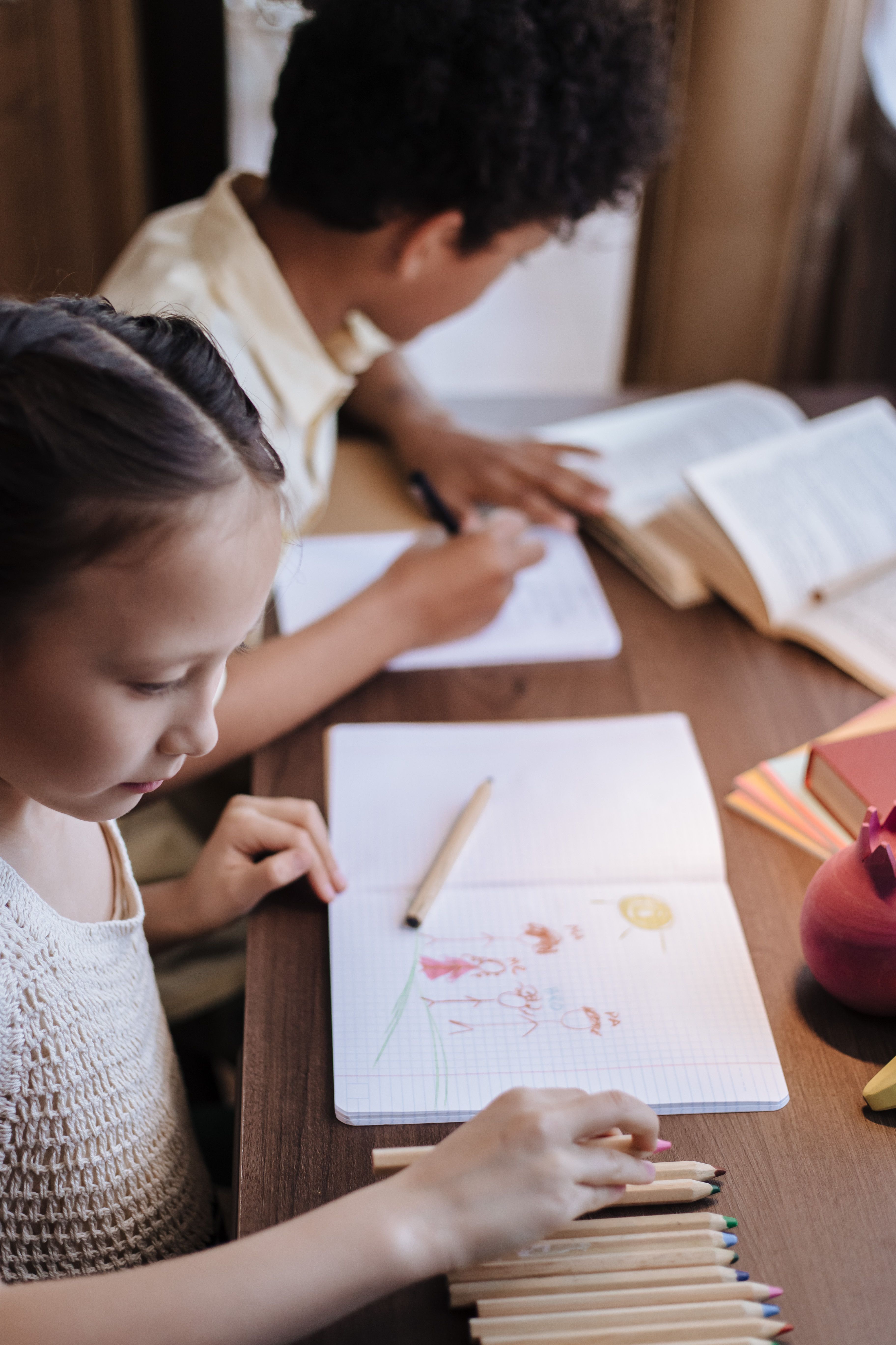students at their desk
