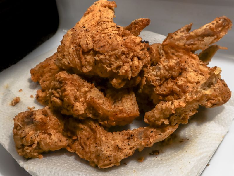 Golden crispy fried chicken at Taste of Soul Restaurant Henderson NC