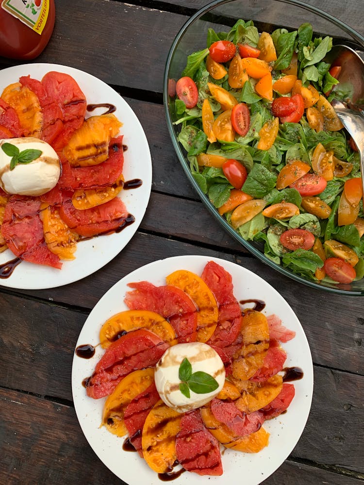 Caprese Salad On Plates