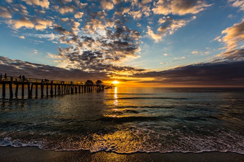 Gratis stockfoto met napels pier, strand, strand zonsondergang