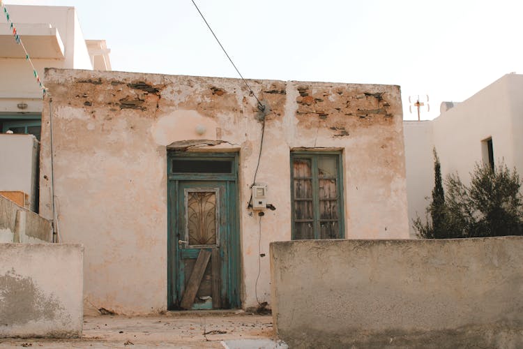 Exterior Of An Abandoned House 