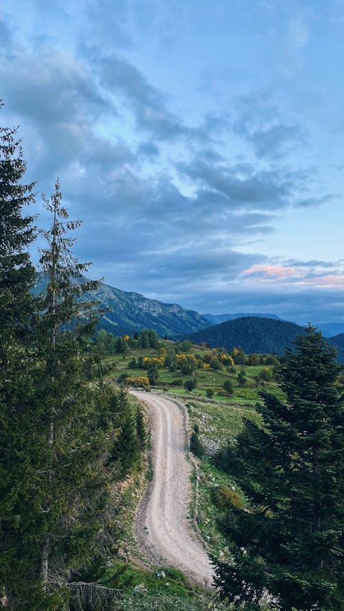 Cloudy Sky above Mountains